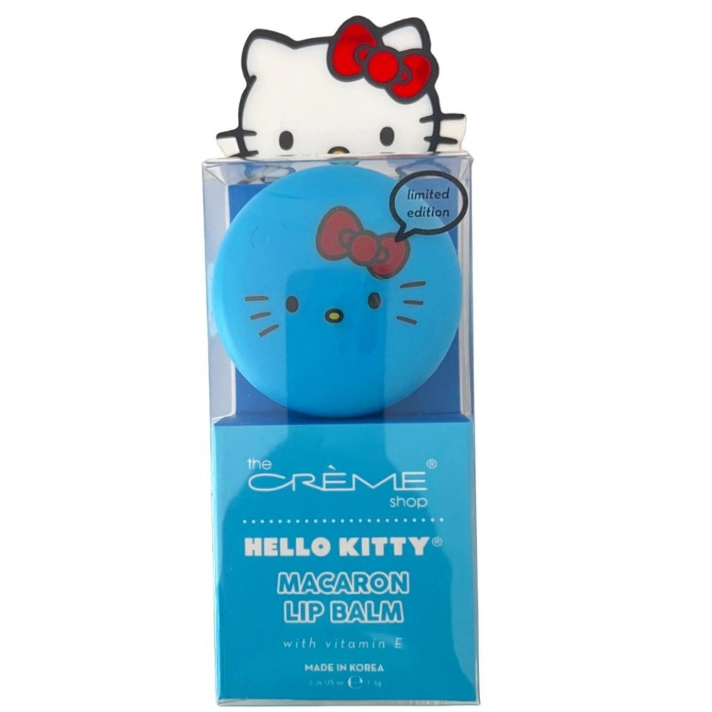 The Crème Shop x Hello Kitty Macaron Lip Balm Cool As Mint, Limited Edition